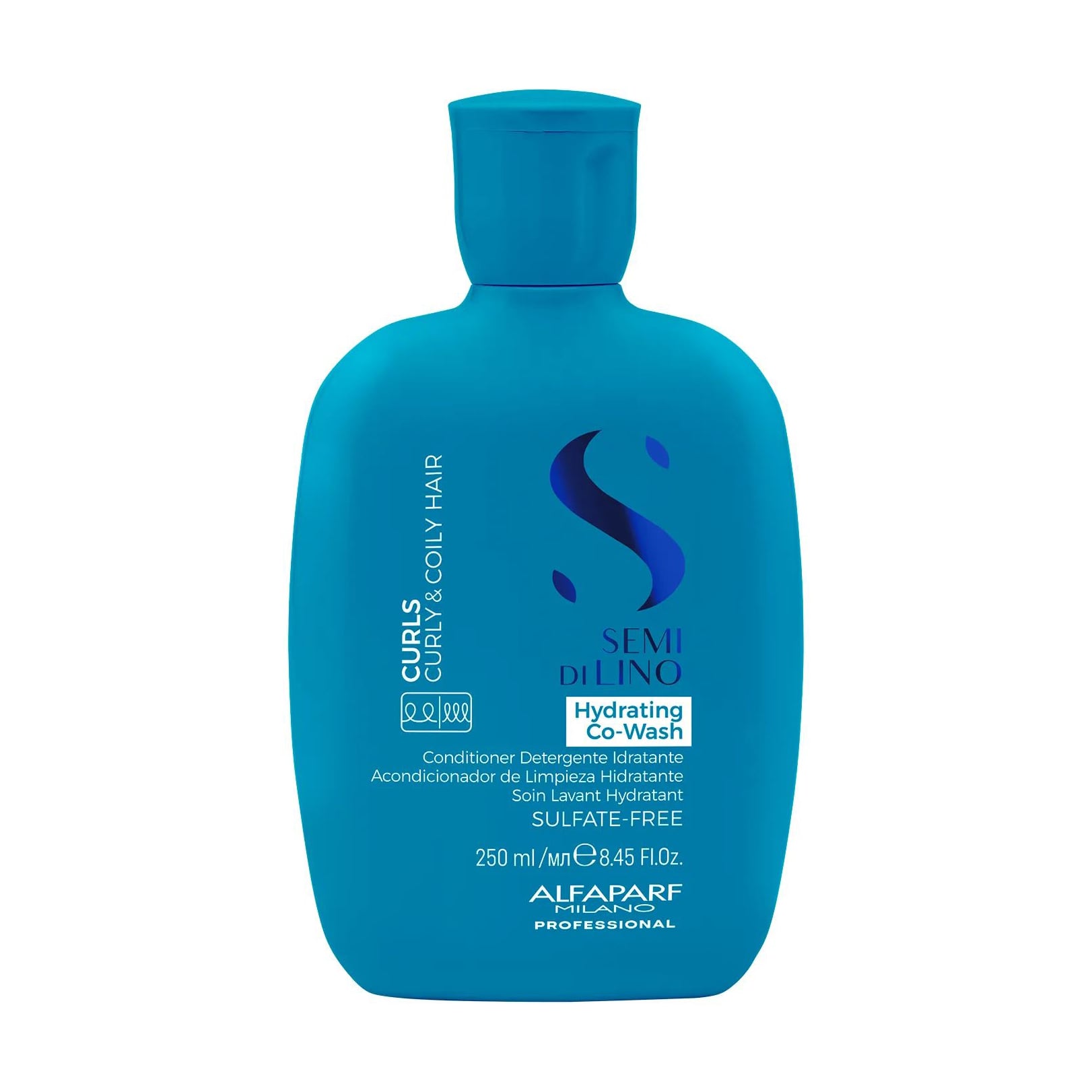 Очищувальний кондиціонер Alfaparf Milano Semi Di Lino Curls Hydrating Co-Wash Conditioner для кучерявого волосся, 250 мл