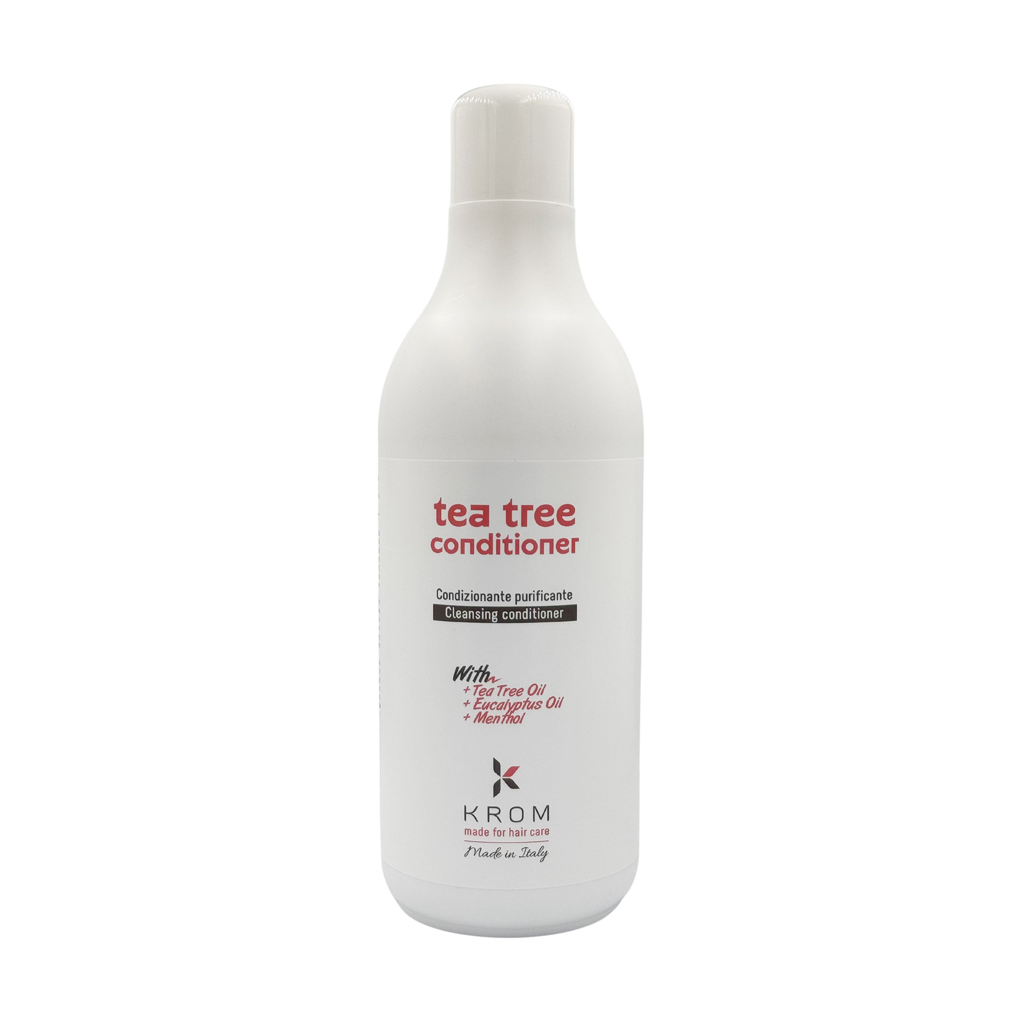 Очищувальний кондиціонер для волосся Krom Tea Tree Conditioner з олією чайного дерева, олією евкаліпту та ментолом, 1 л
